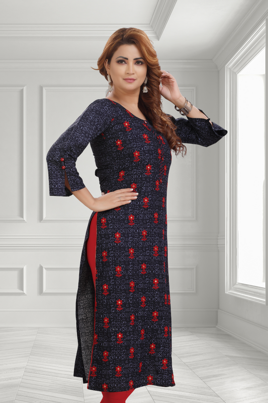RED LOVE KURTI