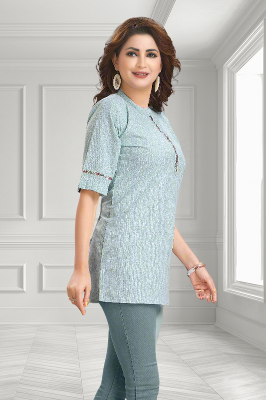 MINIMALIST BLUE TUNIC