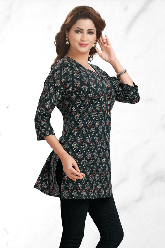 ABSTRACT PRINT TUNNIC