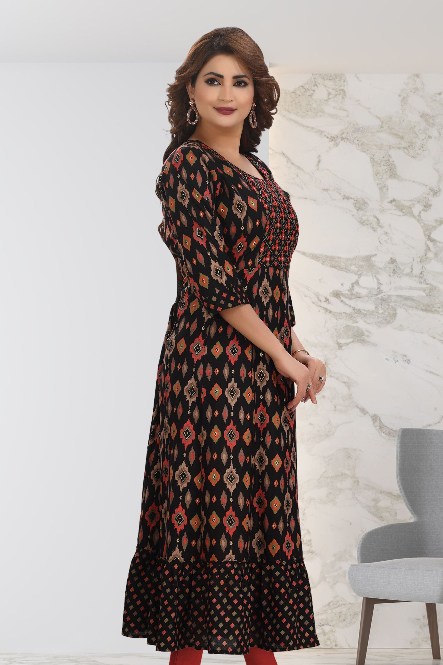 FRILL-FLOW DRESS
