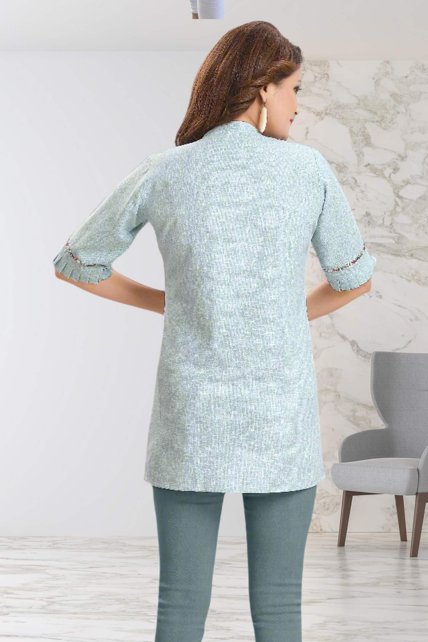 MINIMALIST BLUE TUNIC