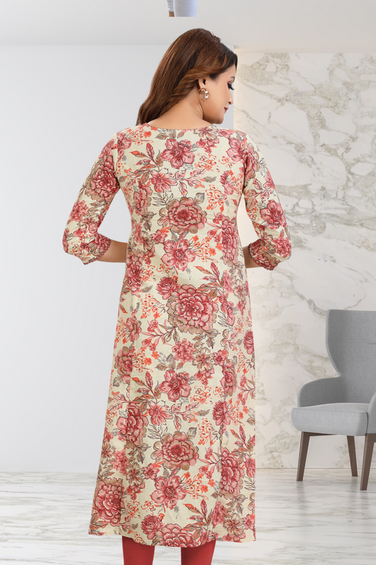 ROSEWOOD BLOOM LONG KURTI