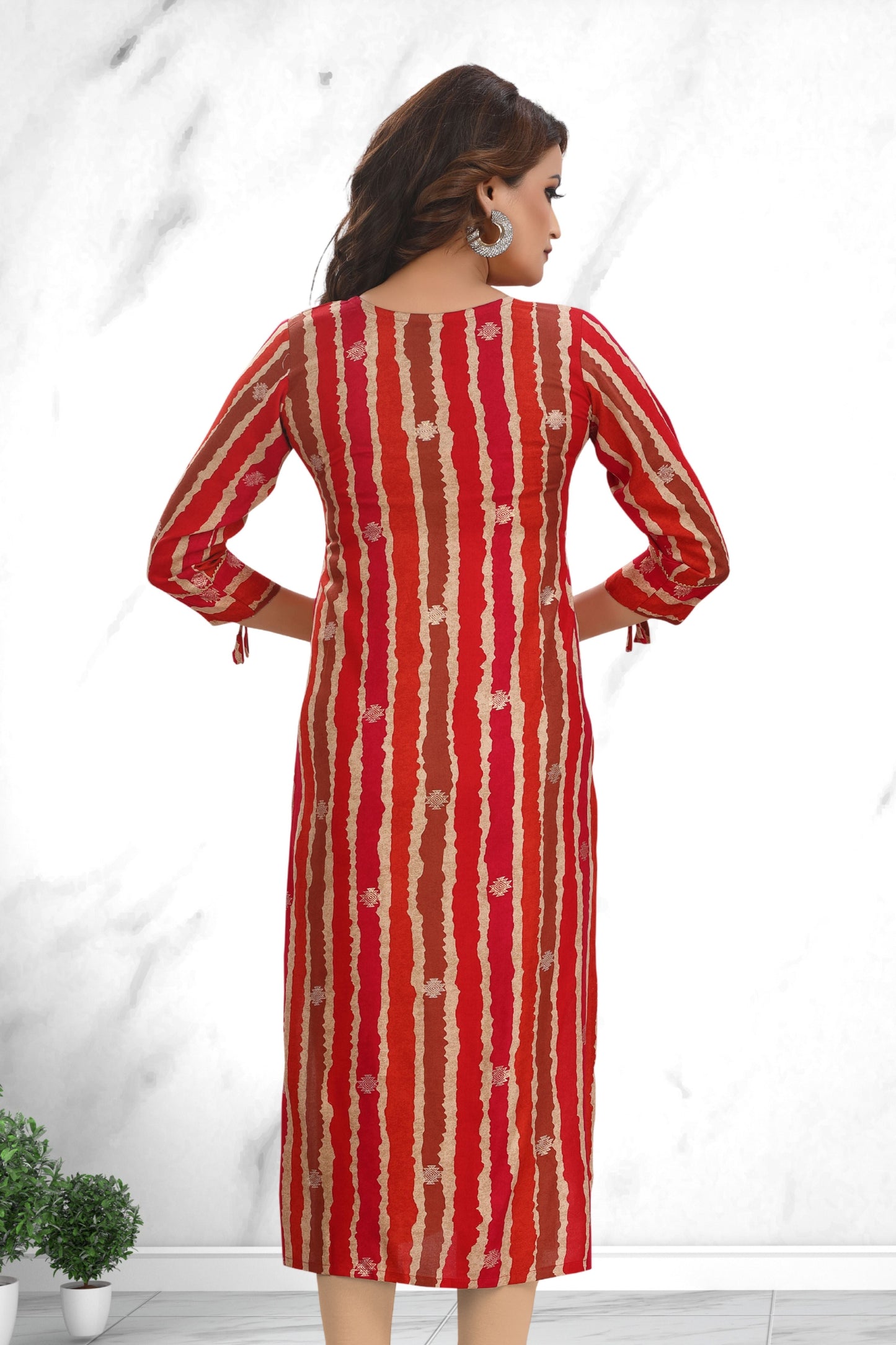 CHERRY RED KURTI