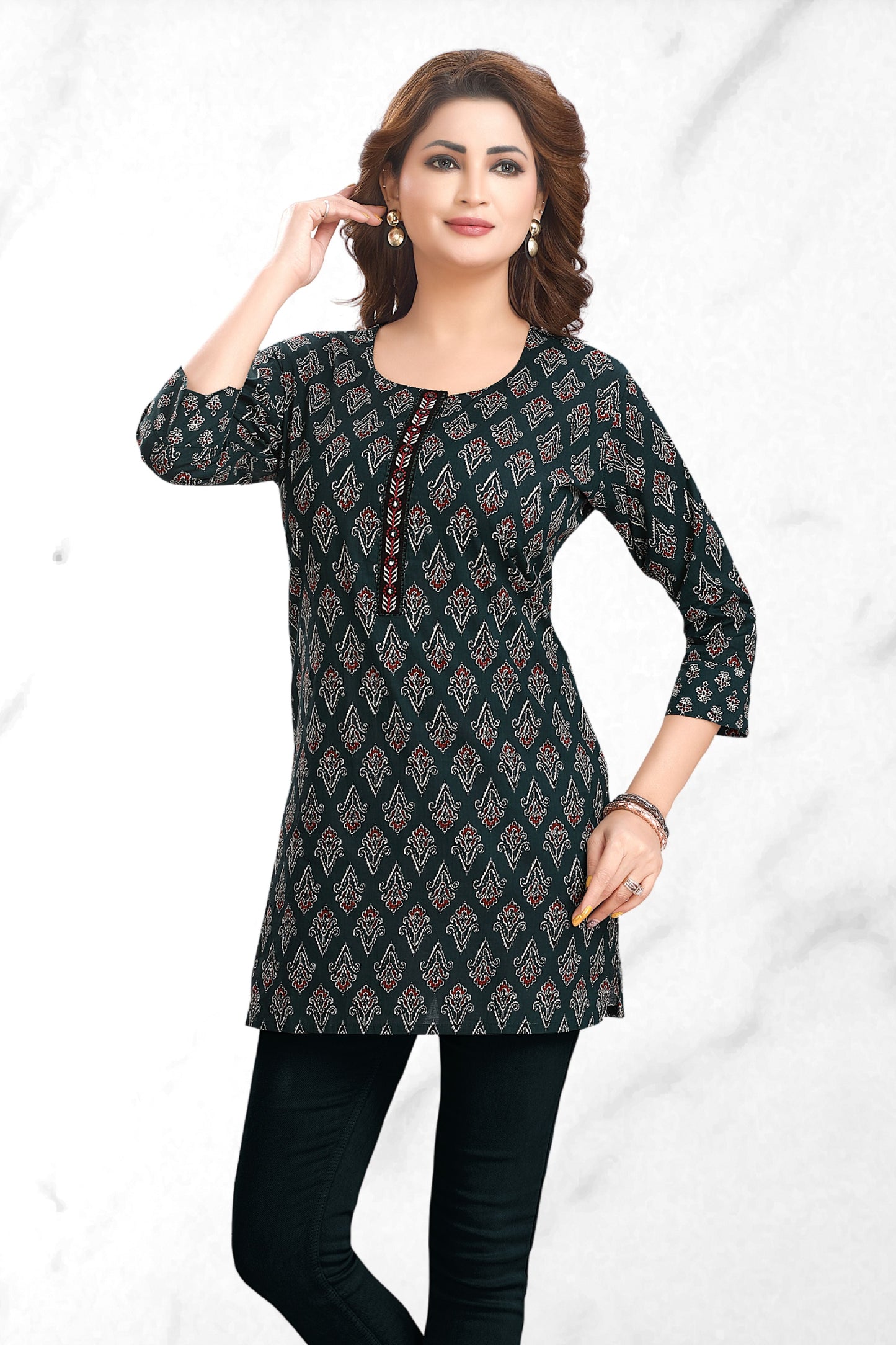 ABSTRACT PRINT TUNNIC