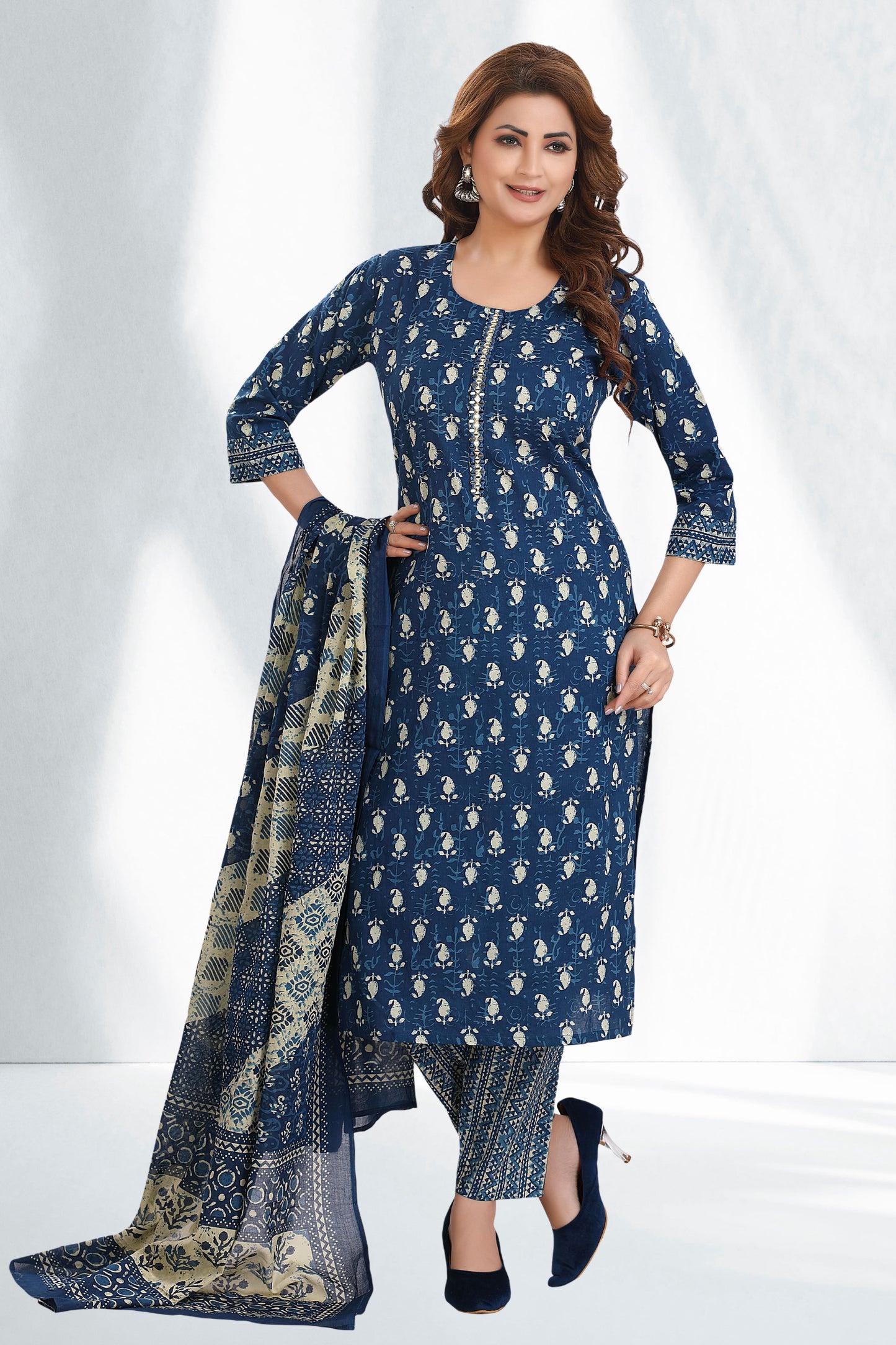 COBALT BLUE DUPATTA SET
