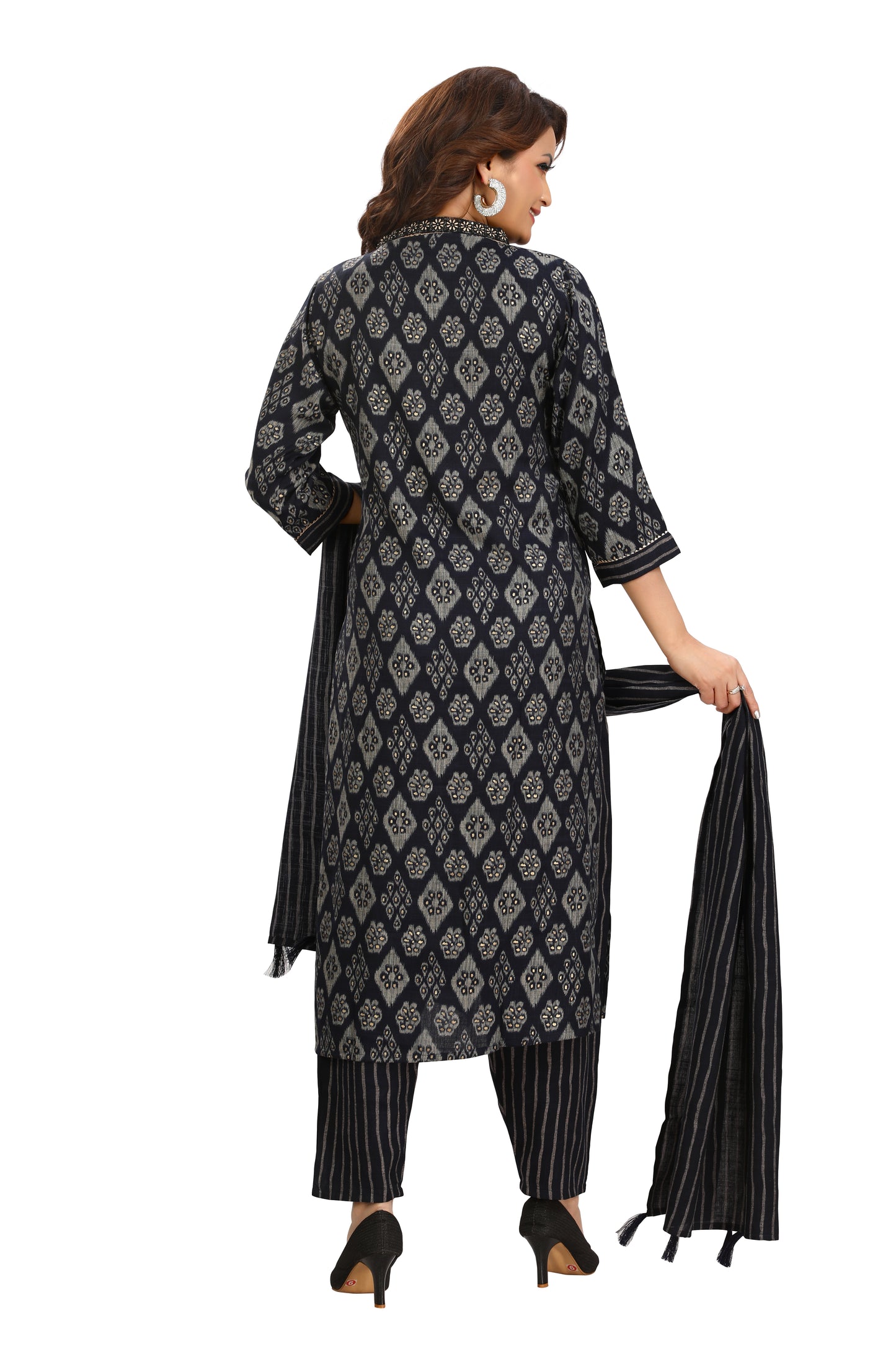 STEEL BLUE DUPPATA SET