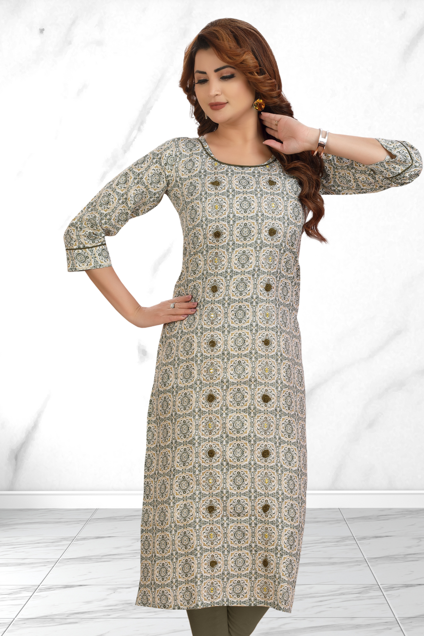 LILAC BLOOM STRAIGHT LONG KURTI