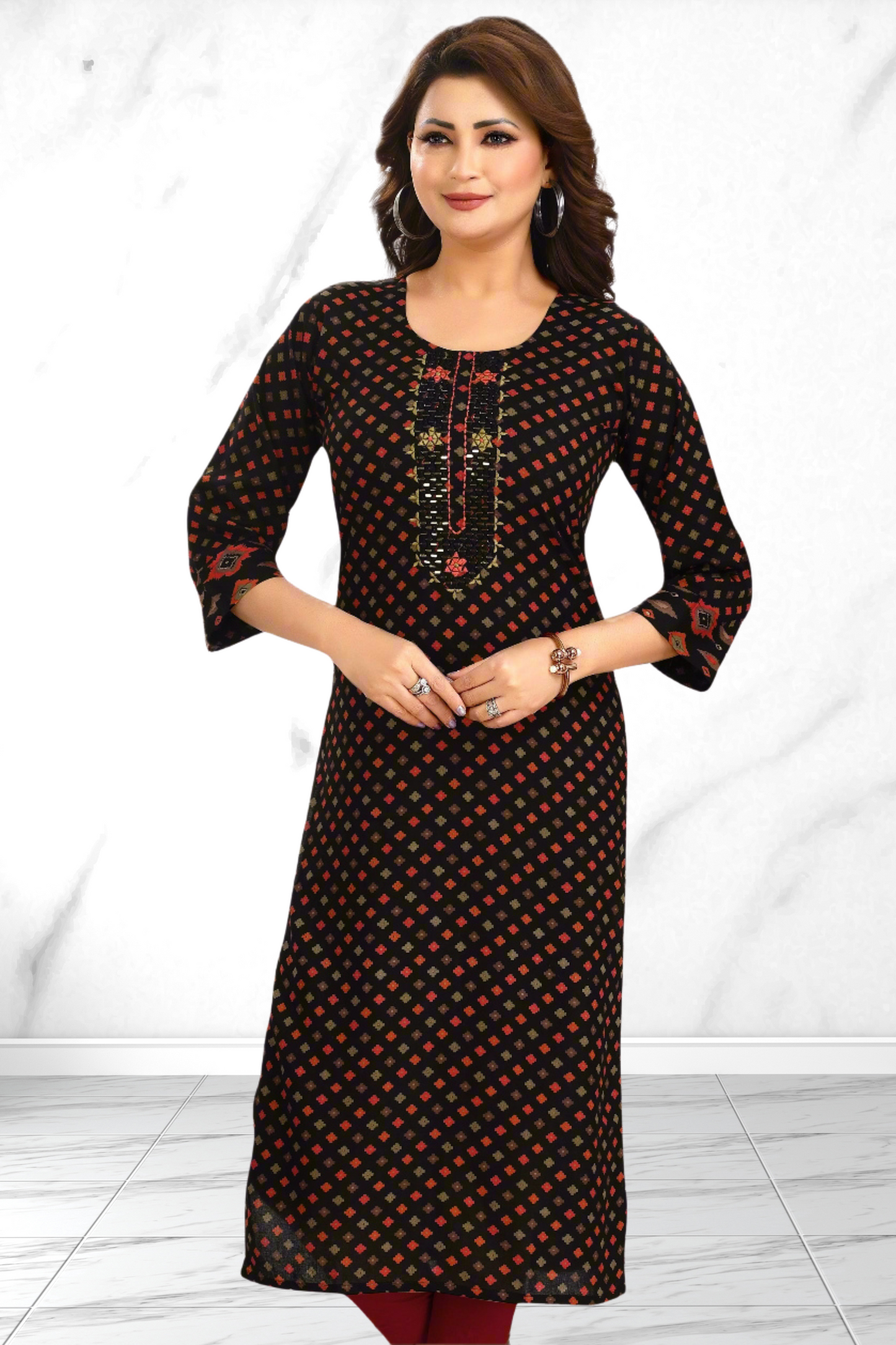 MIRROR GLAZE KURTI