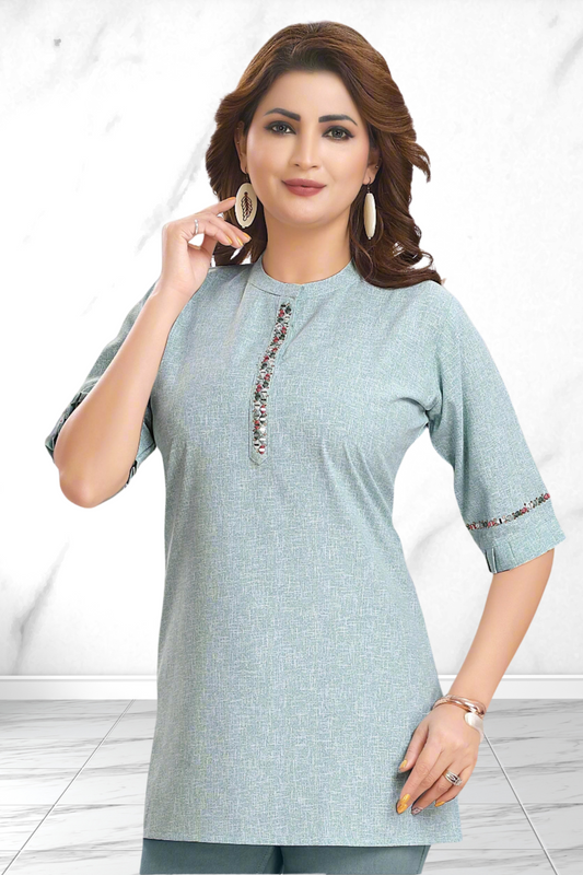 MINIMALIST BLUE TUNIC