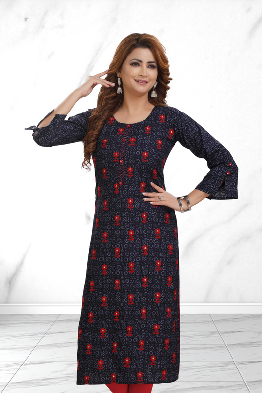RED LOVE KURTI