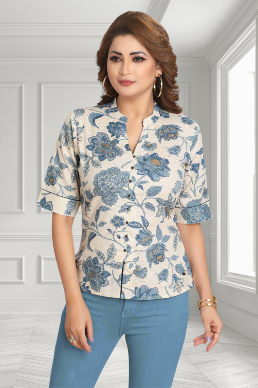 FLORAL SHIRT-TOP