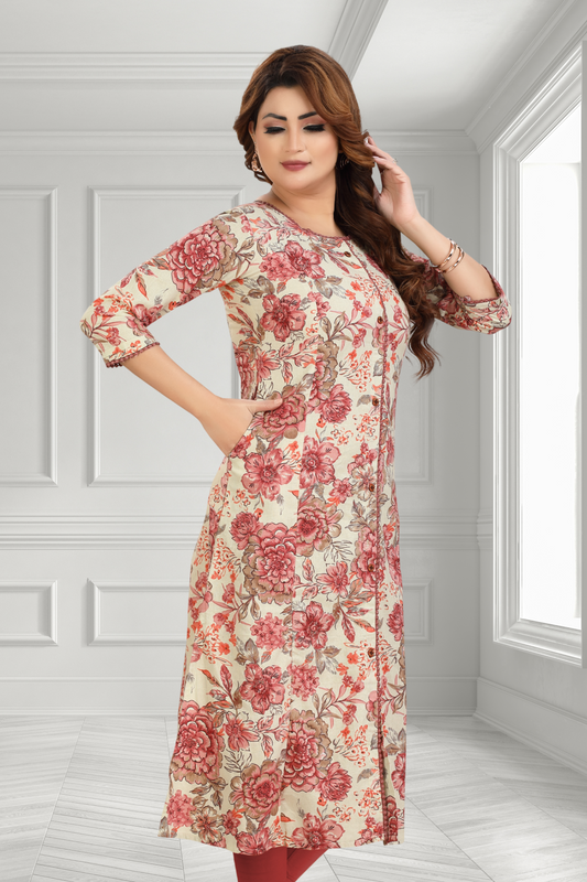 ROSEWOOD BLOOM LONG KURTI