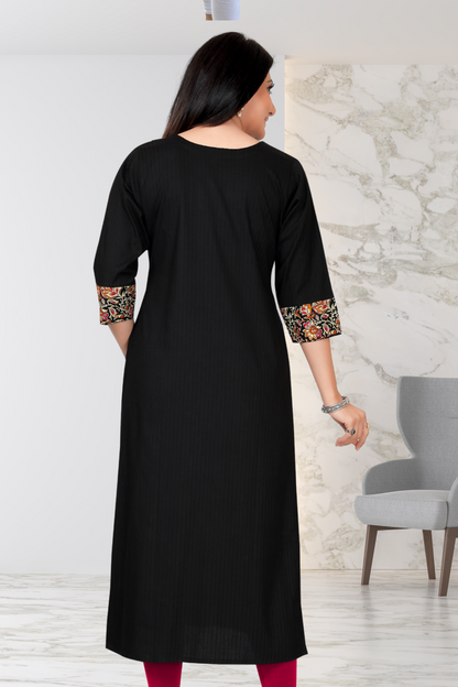 SAGE GREEN FLORAL PRINT LONG KURTI