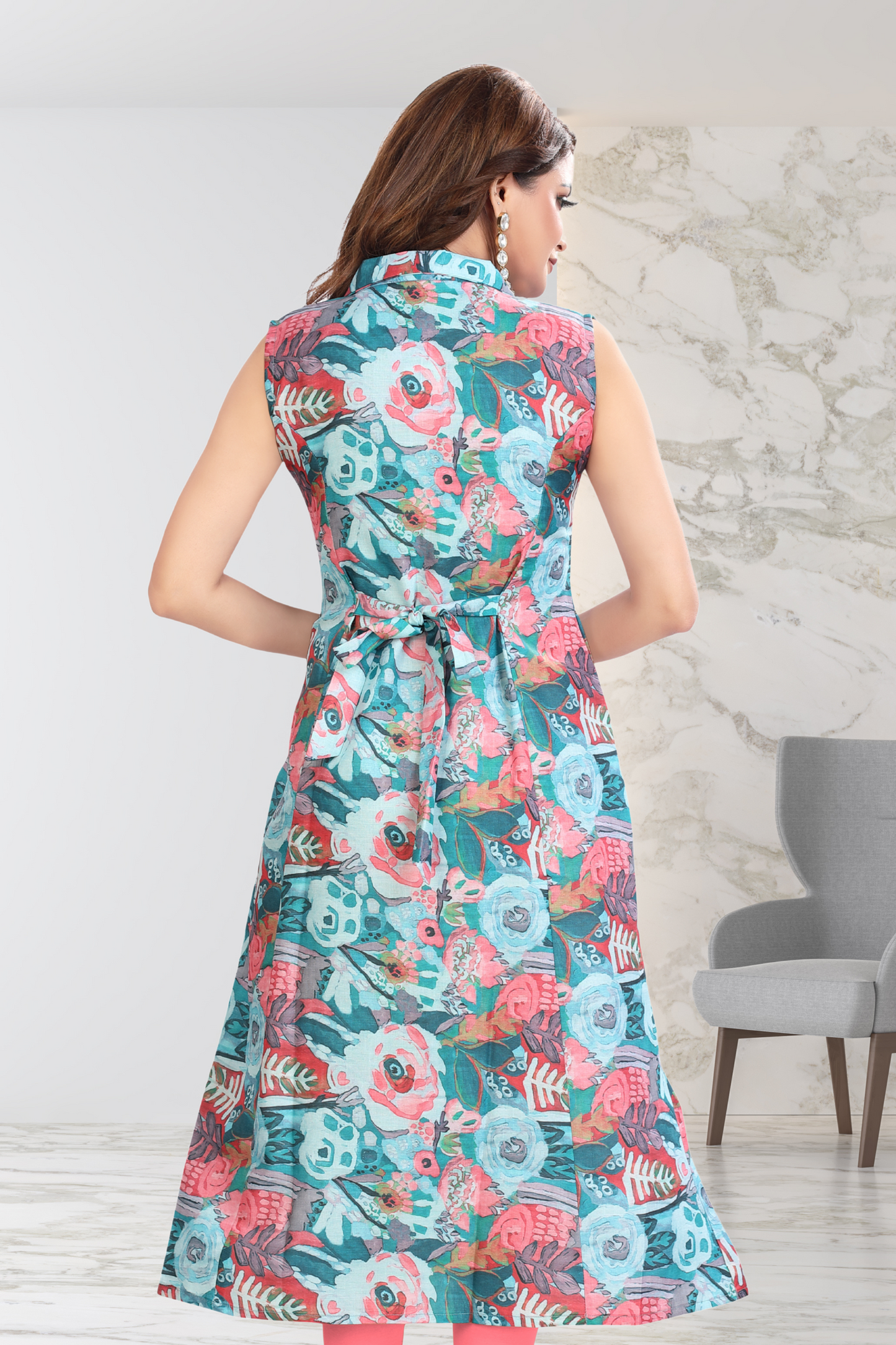 AARVI BLOOM A-LINE KURTI