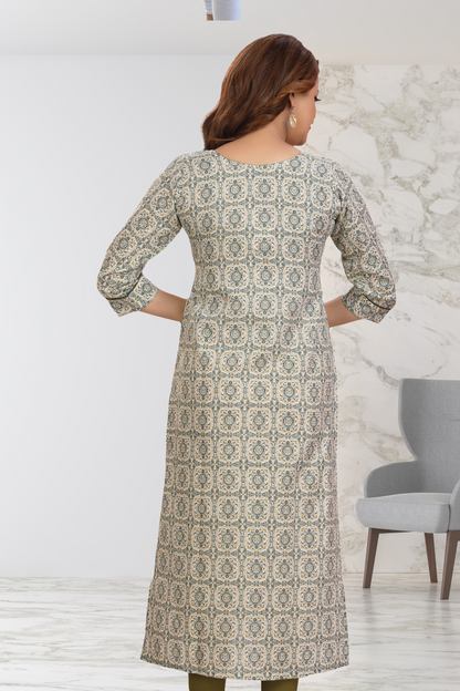 LILAC BLOOM STRAIGHT LONG KURTI